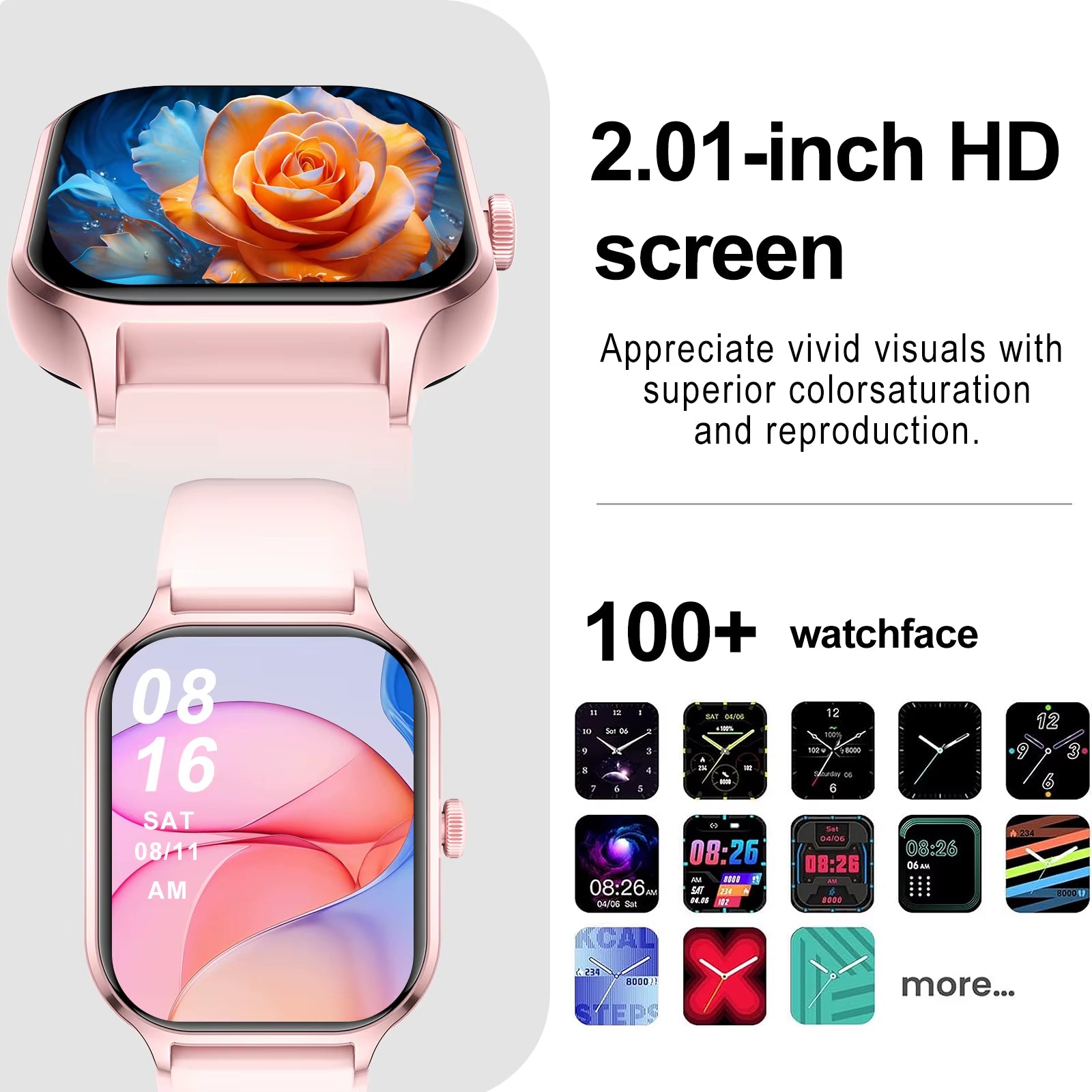 2025 Smart Watch, Wireless Dialing, Multiple Sport Modes, Various App Notifications, Perfect Gift for Holidays, Iphone/Android