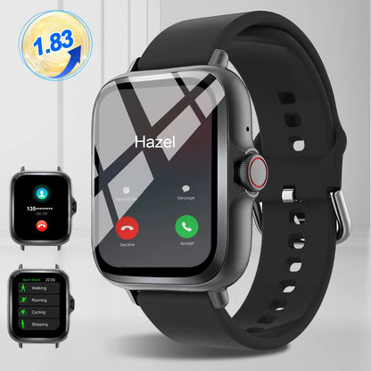 Premium Multi-Sport Smart Watch with Custom Wallpaper and Message Alerts - Ideal for Men and Women