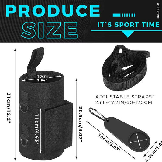 Magnetic Gym Water Bottle Sling Bag - Non-Slip, Portable Carrier for All Your Workout Needs