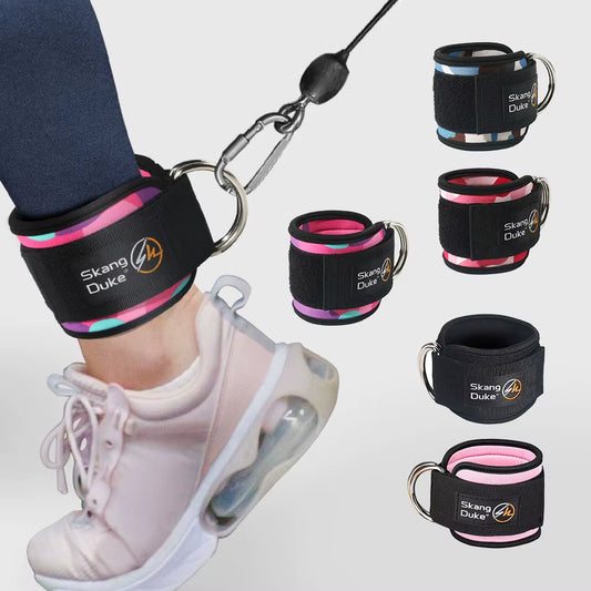 Elevate Your Workout with 1Pc Adjustable D-Ring Ankle Straps for Cable Machines - Optimal Comfort for Glute & Leg Muscle Strength Training