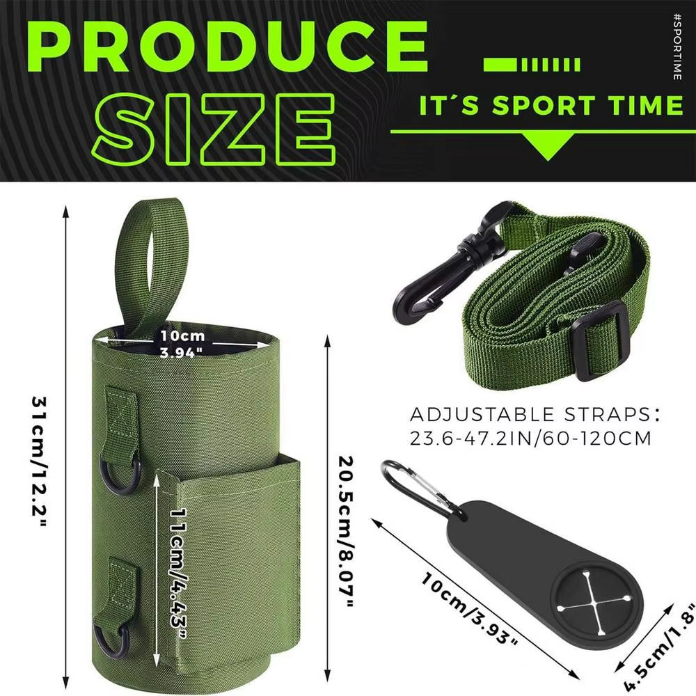 Magnetic Gym Water Bottle Sling Bag - Non-Slip, Portable Carrier for All Your Workout Needs