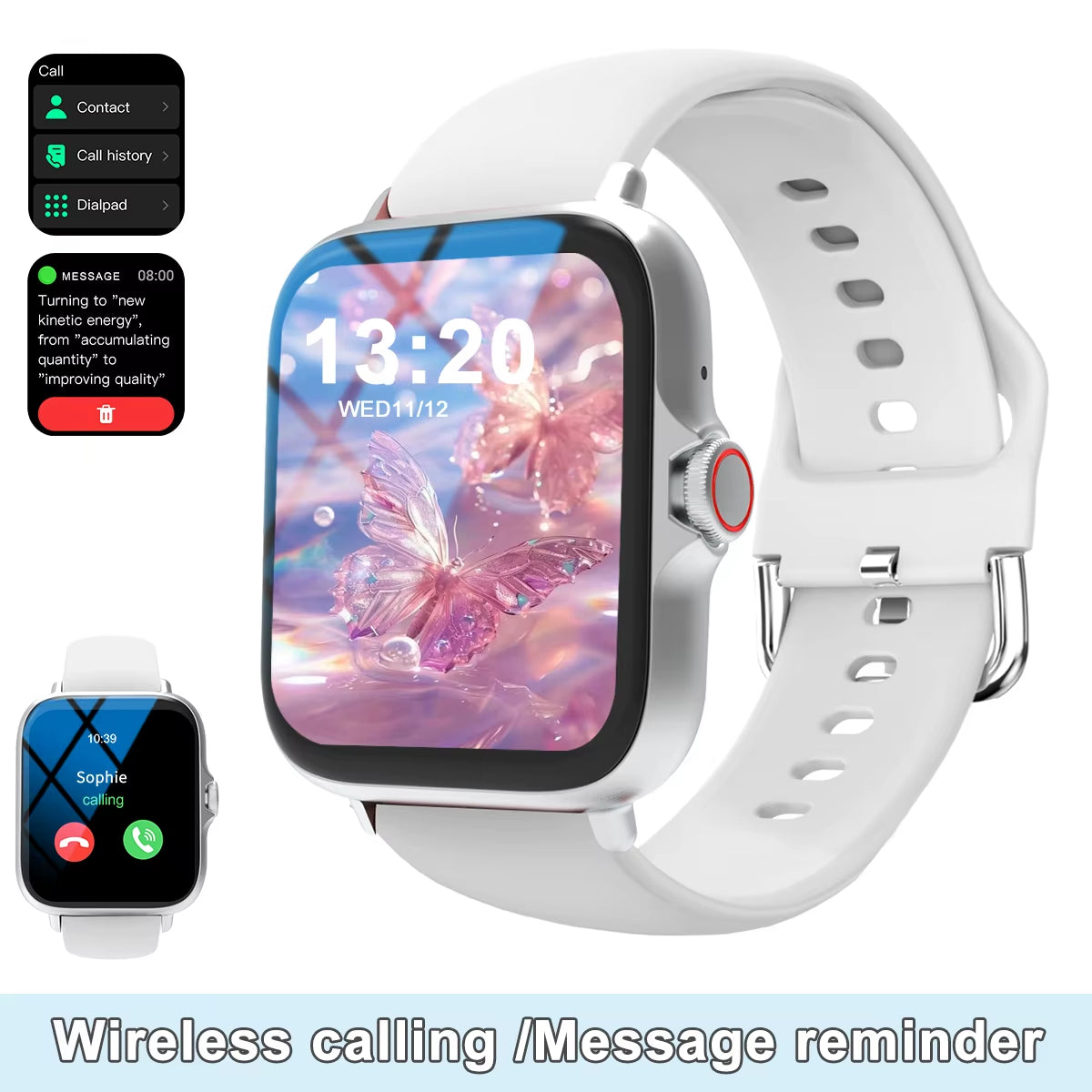 Premium Multi-Sport Smart Watch with Custom Wallpaper and Message Alerts - Ideal for Men and Women