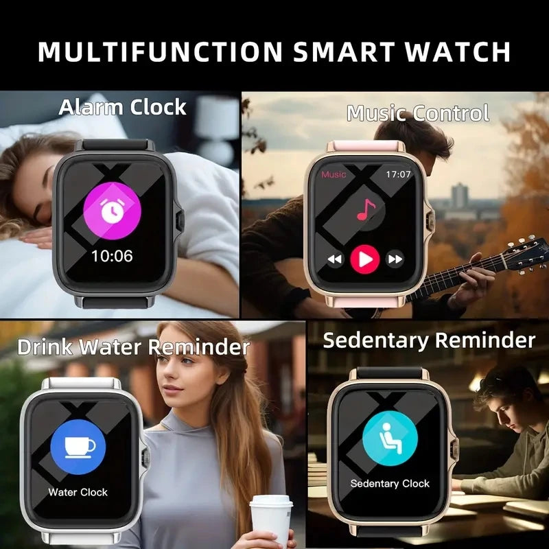 Smart Watch, Multi-Sport Mode, Message Reminder, Multiple APP Reminders, Suitable for Men and Women, Custom Wallpaper
