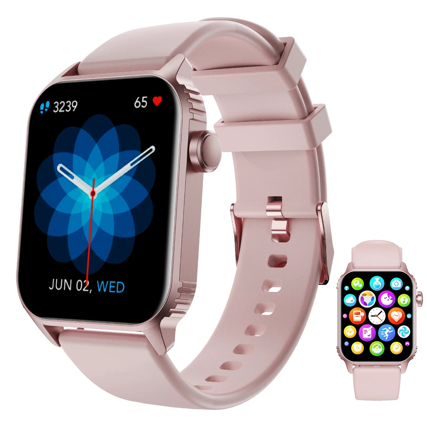 TG08 Smart Watch, 1.85"Smartwatch for Men Women (Answer/Make Call), Fitness Tracker with 100+ Sport Modes, Waterproof Watch.