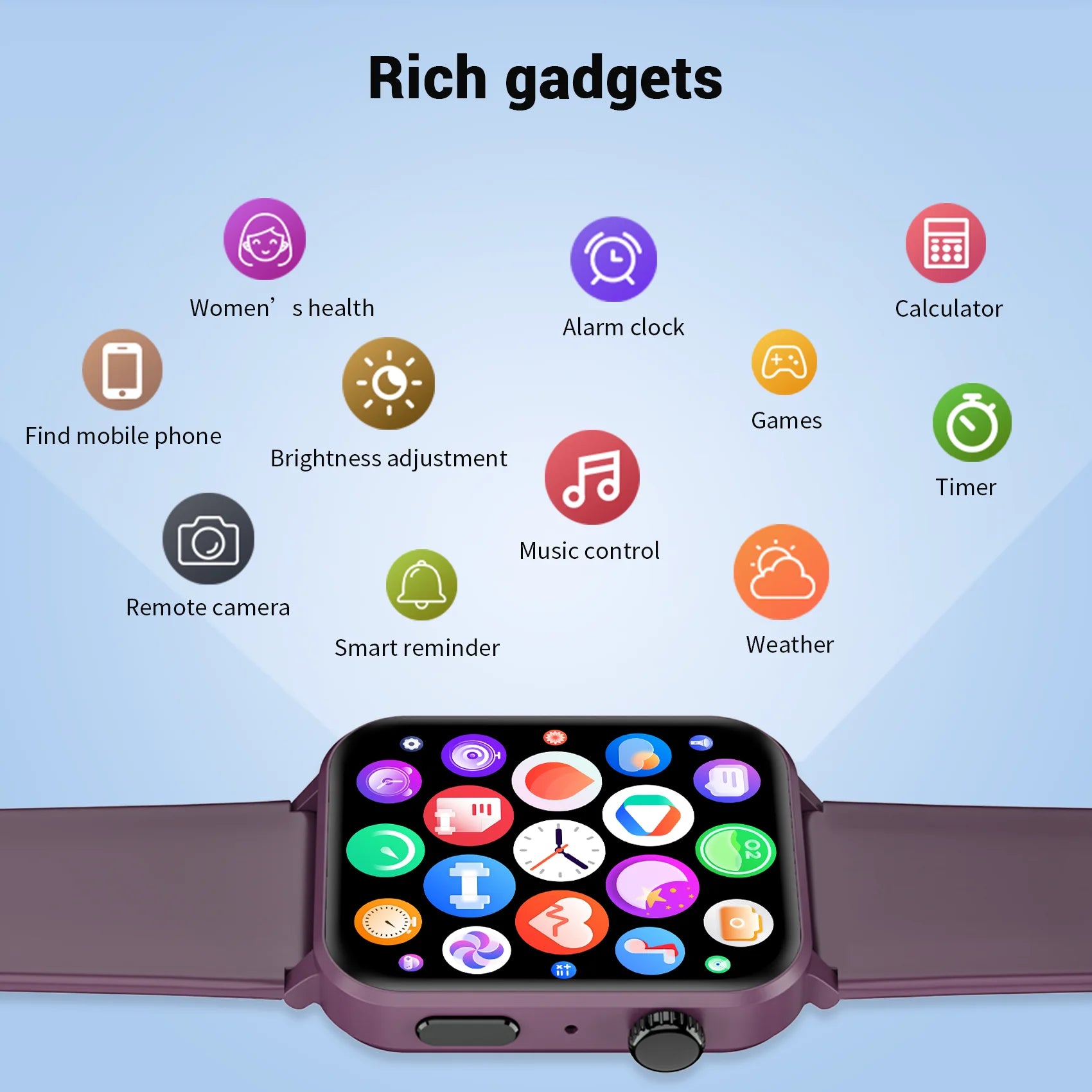 【2024 Global Version】 Smart Watch Calling Function 100+ Sports Modes 24H Health Monitor Smartwatch Christmas Gift