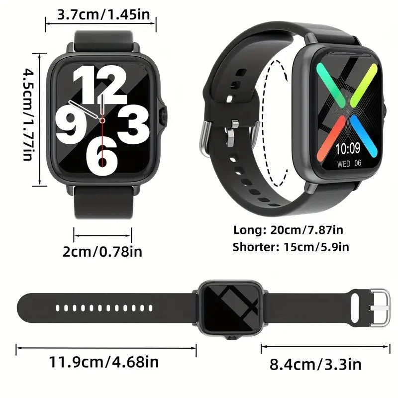 Smart Watch, Multi-Sport Mode, Message Reminder, Multiple APP Reminders, Suitable for Men and Women, Custom Wallpaper