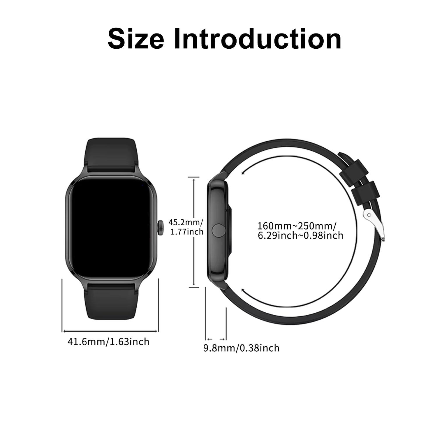 2025 Smart Watch, Wireless Dialing, Multiple Sport Modes, Various App Notifications, Perfect Gift for Holidays, Iphone/Android