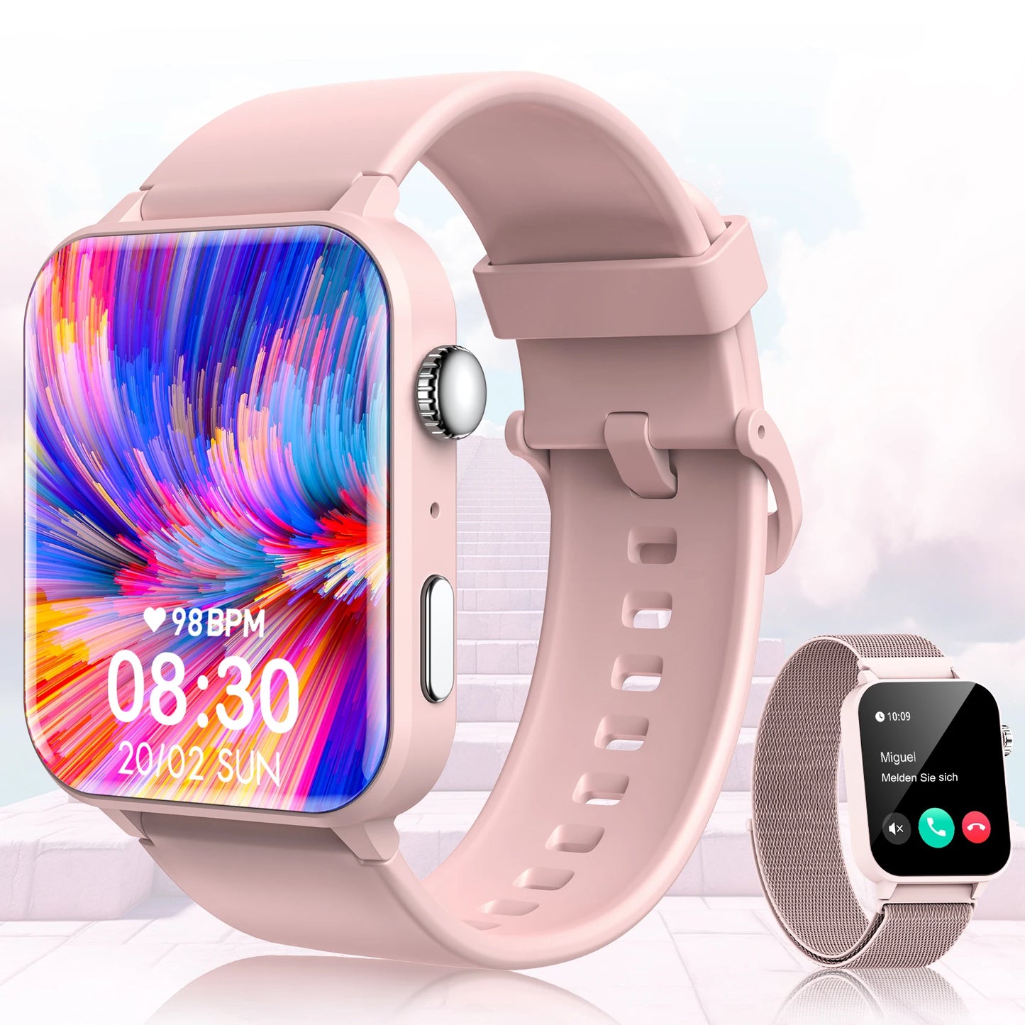 【2024 Global Version】 Smart Watch Calling Function 100+ Sports Modes 24H Health Monitor Smartwatch Christmas Gift