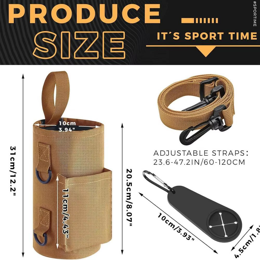 Magnetic Gym Water Bottle Sling Bag - Non-Slip, Portable Carrier for All Your Workout Needs