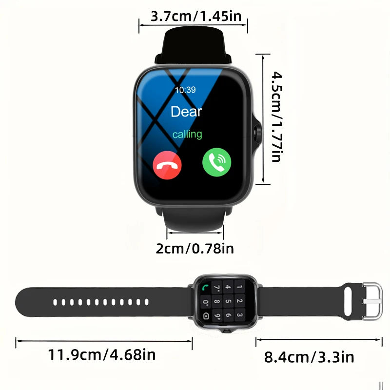 Premium Multi-Sport Smart Watch with Custom Wallpaper and Message Alerts - Ideal for Men and Women