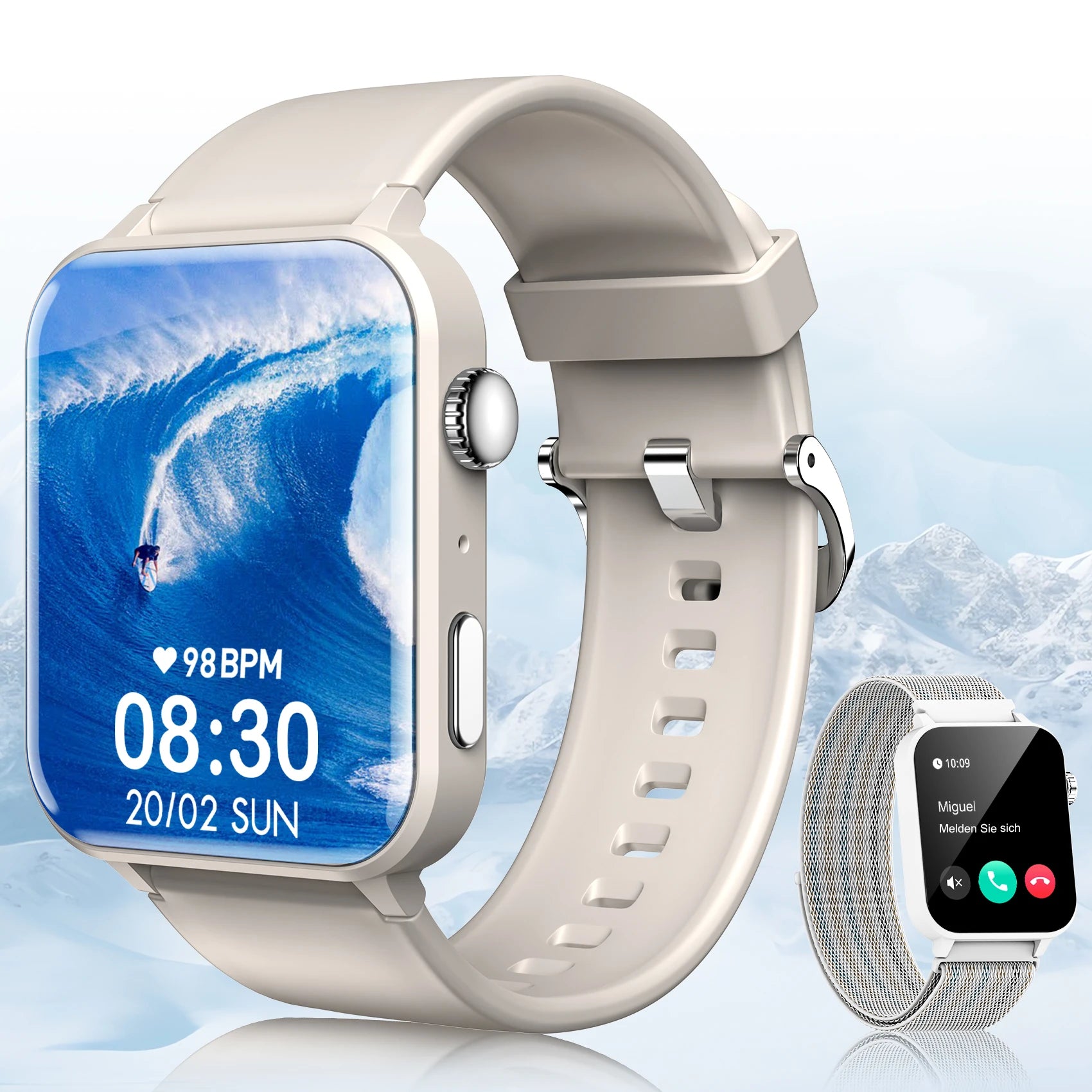 【2024 Global Version】 Smart Watch Calling Function 100+ Sports Modes 24H Health Monitor Smartwatch Christmas Gift